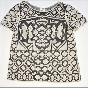 Anthropologie Everleigh Rococo Embroidered Lace